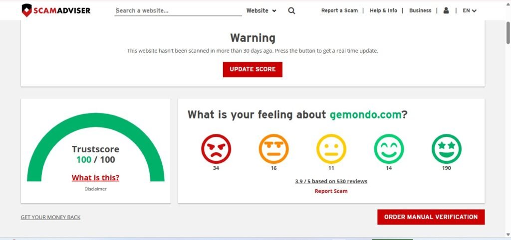 Gemondo Reviews On Scamadviser