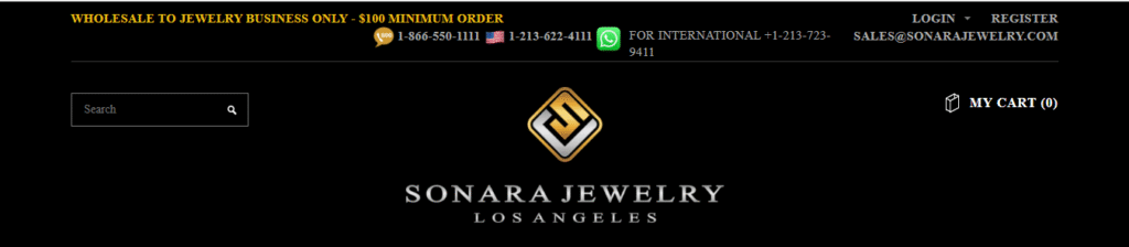 Sonara Jewelry Homepage