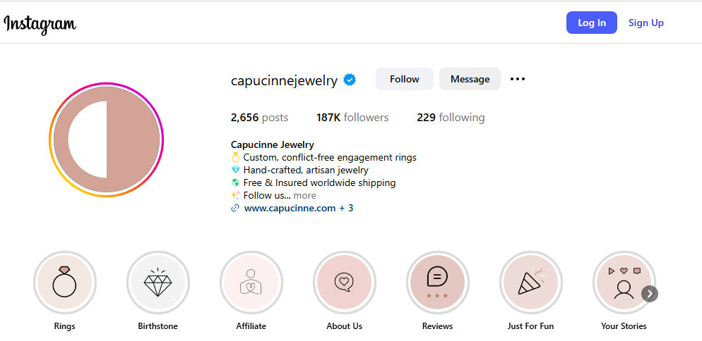 Capucinne Instagram Profile