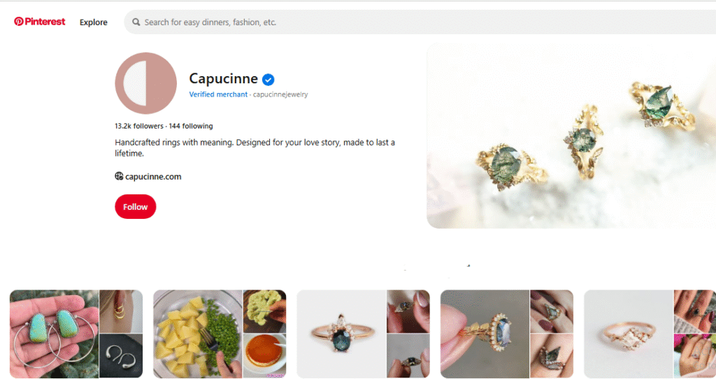 Capucinne Pinterest Profile