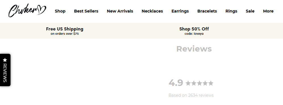 Chvker Jewelry Review On its website