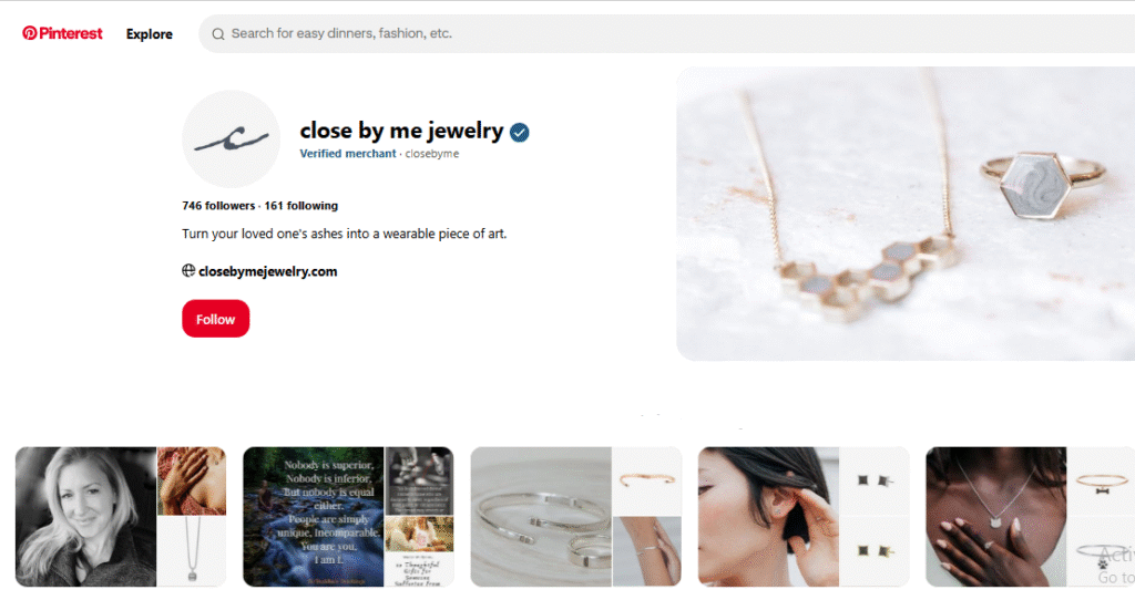 Close By Me Jewelry Pinterest Profile