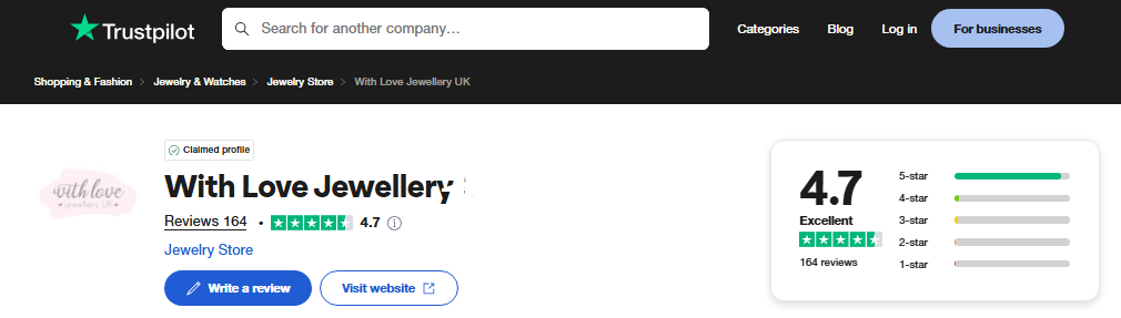 Jewellery With Love Review On Trustpilot