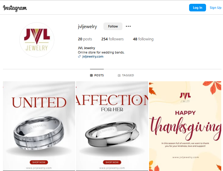 Jvl Jewelry Instagram Profile