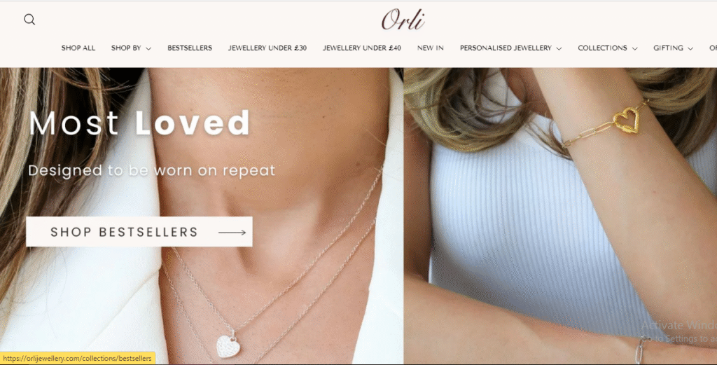Orli Jewellery Homepage Image
