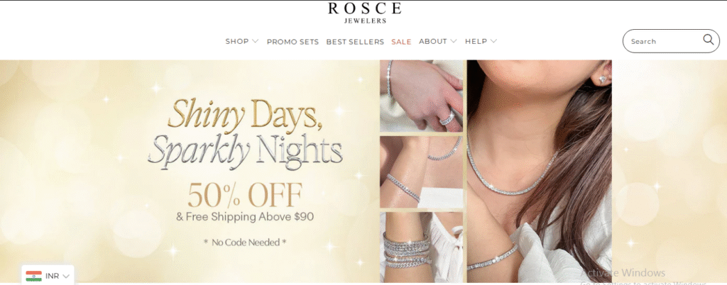 Rosce Jewelers Website Homepage