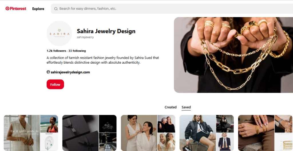 Sahira Jewelry Design Pinterest Profile