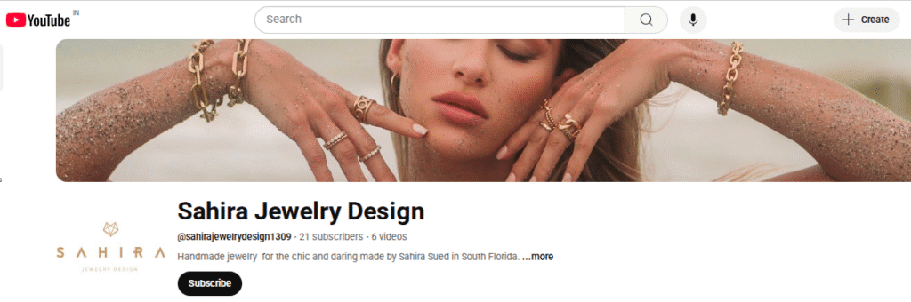 Sahira Jewelry Design YouTube Channel
