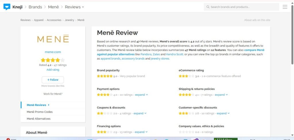 Mene Jewelry Reviews On Knoji