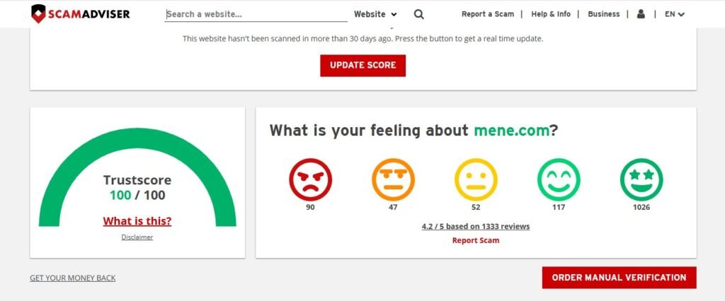 Mene Jewelry Reviews On Scamadviser