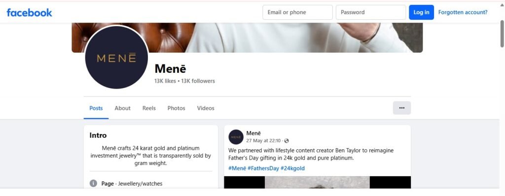 Mene Jewelry Facebook Profile Image