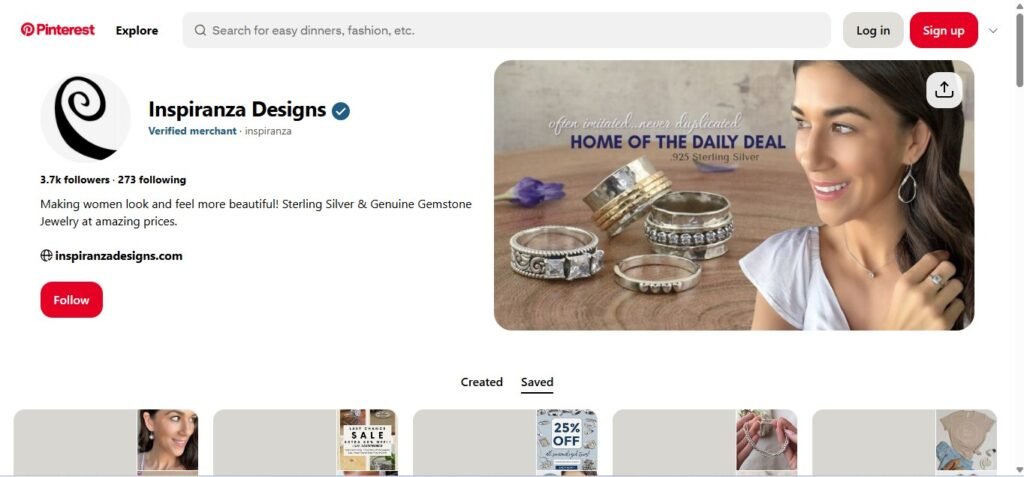 Inspiranza Pinterest profile