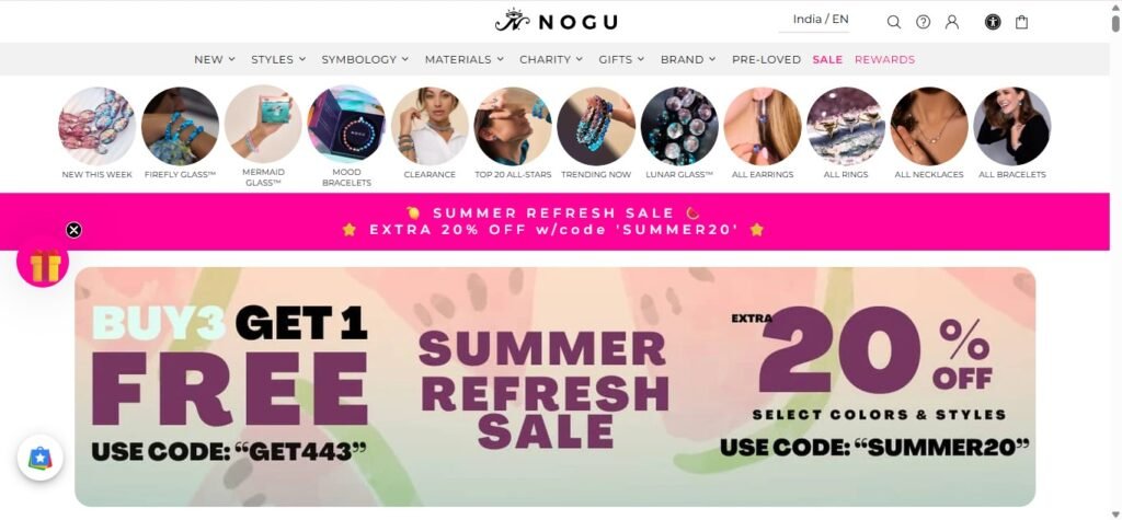NOGU Jewelry Homepage Image