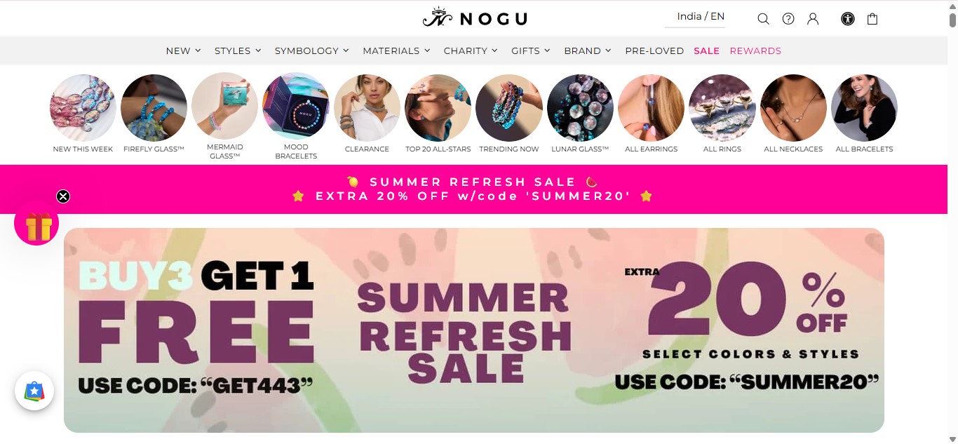 NOGU Jewelry Homepage Image