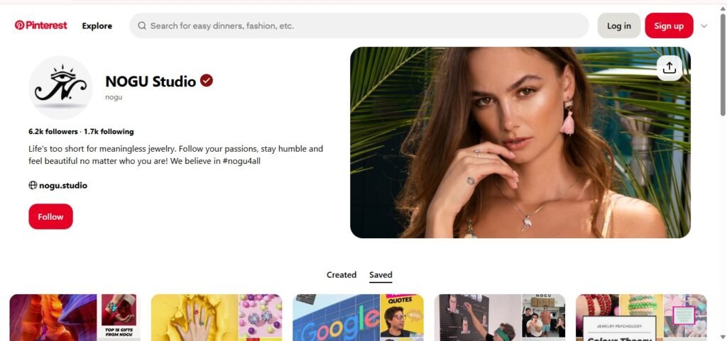 NOGU Jewelry Pinterest Profile Image