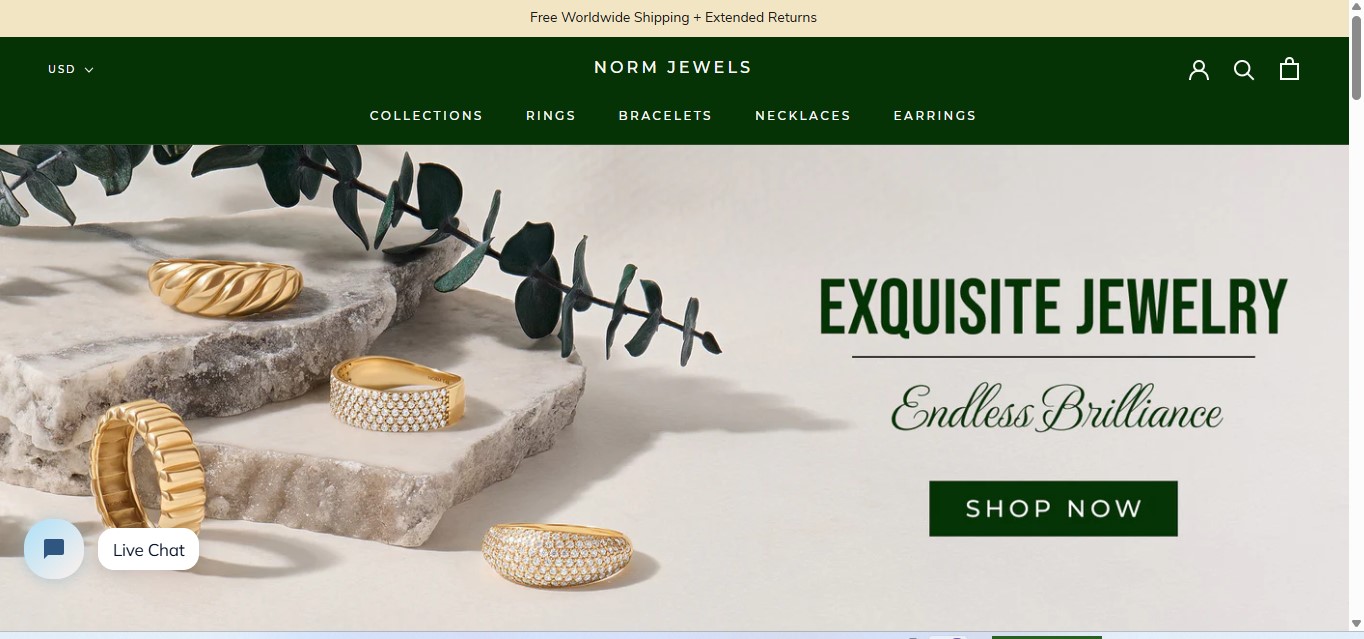 Norm Jewels Website Homepage