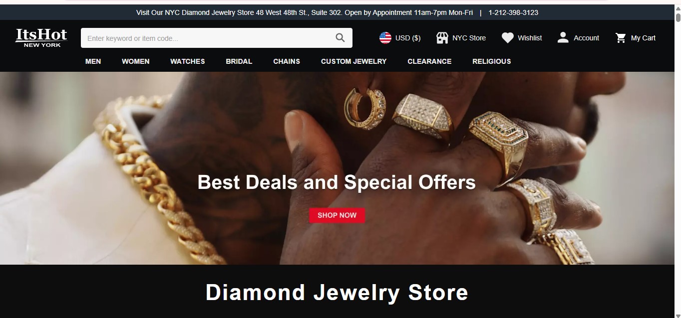 ItsHot Jewelry Homepage Image