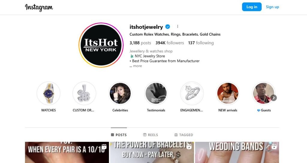 ItsHot Jewelry Instagram Profile Image