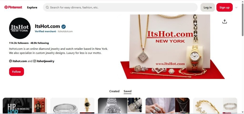 ItsHot Jewelry Pinterest Profile Image