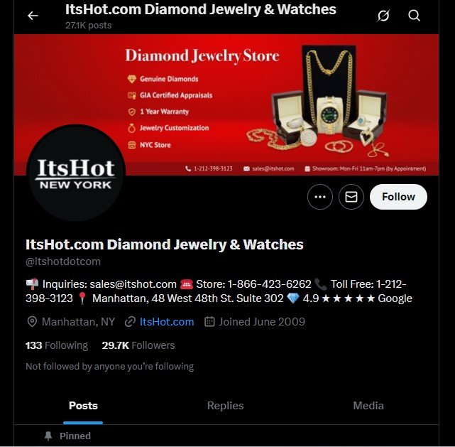 ItsHot Jewelry (X) Twitter Profile Image