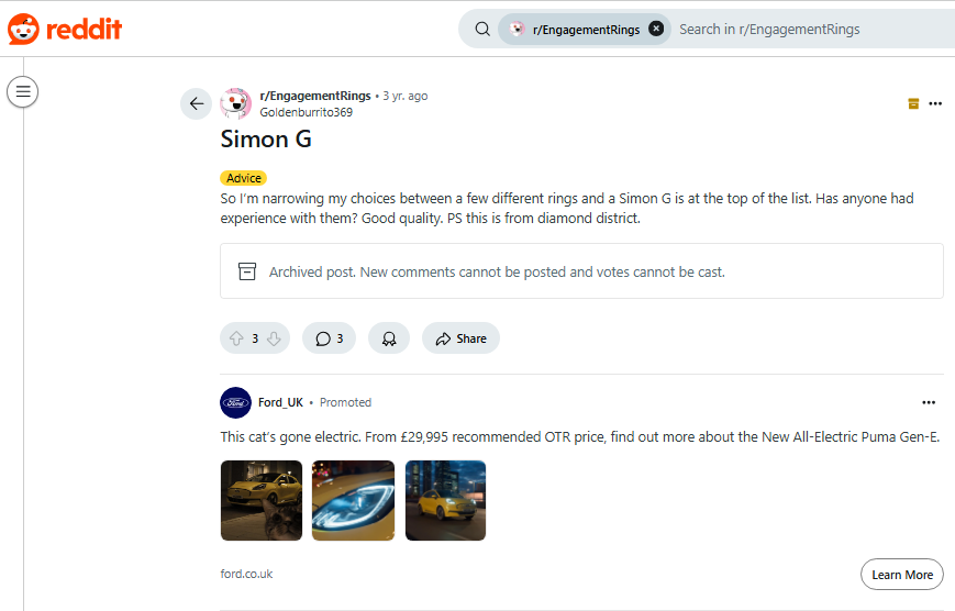 Simon G Jewelry Review On Reddit