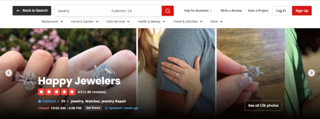 Happy Jewelers Review On Yelp