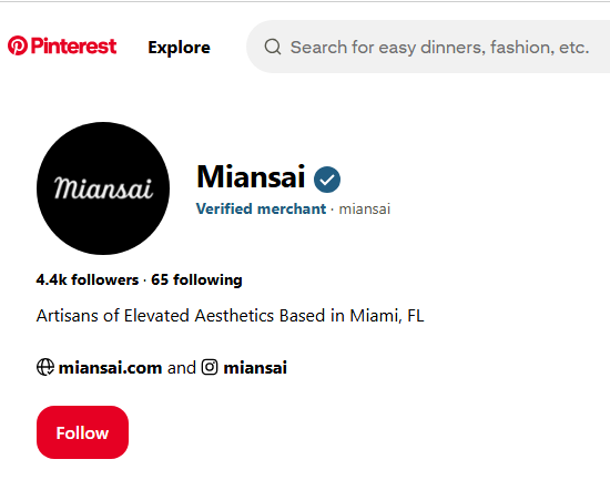 Minasi Jewelry Pinterest Profile