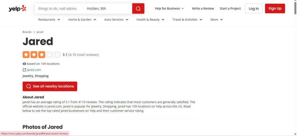 Jared Jewelry Reviews On Yelp