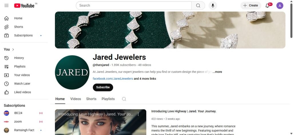 Jared Jewelry YouTube Channel