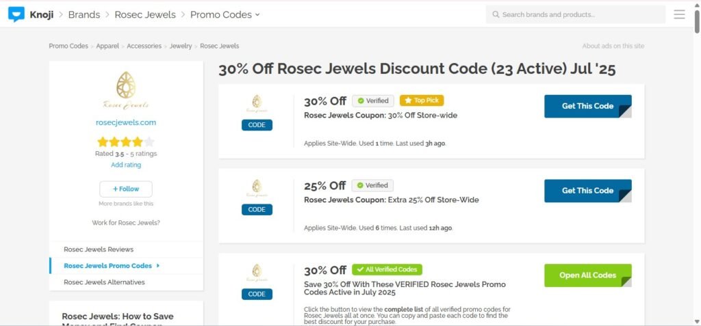Rosec Jewels Reviews On Knoji