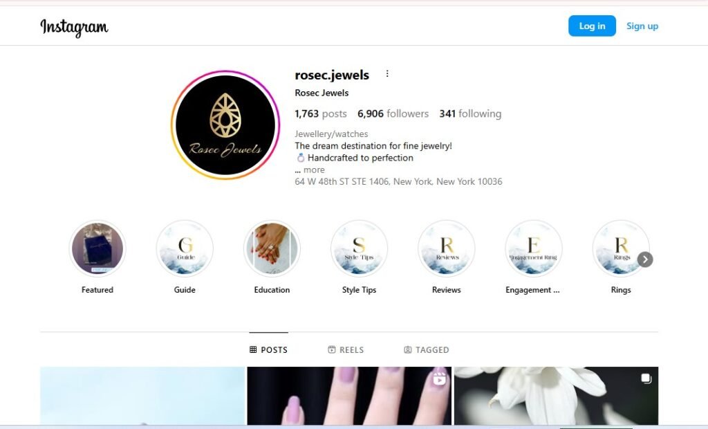 Rosec Jewels Instagram Profile