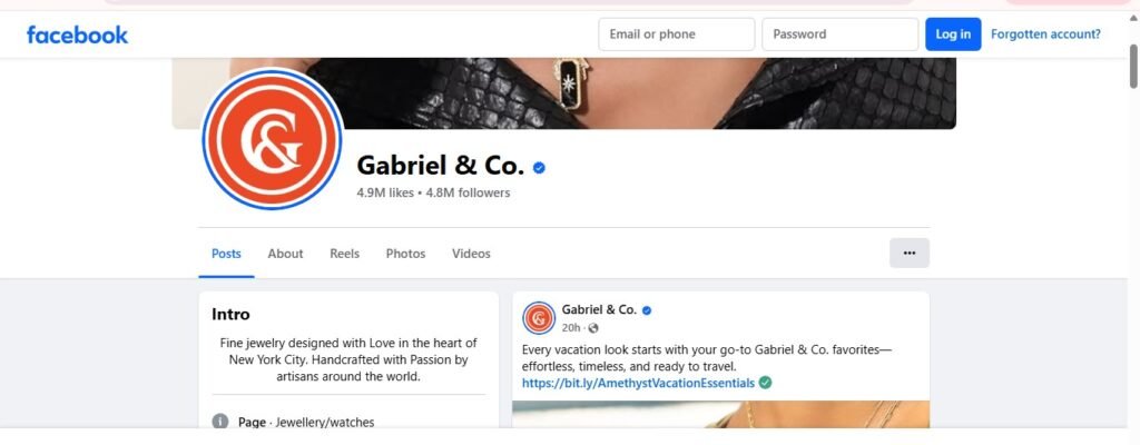 Gabriel & Co. Facebook Profile