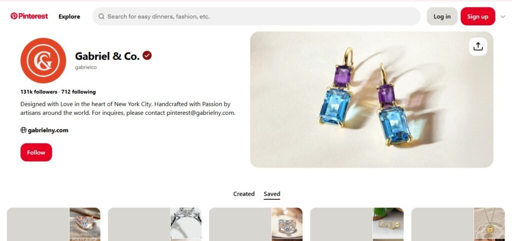 Gabriel & Co. Pinterest Profile