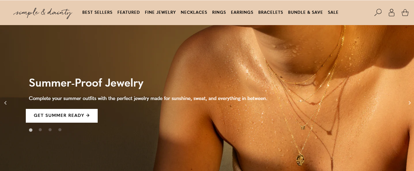 Simple and Dainty Website Homepage