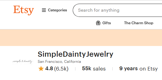 Simple and Dainty Review On Etsy