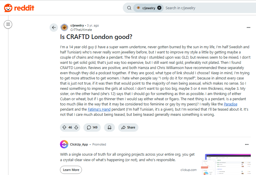 Craftd London Jewellery Review On Reddit