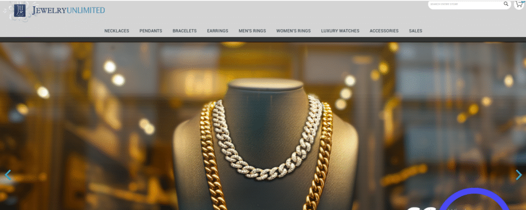 Jewelry Unlimited Website Homepage