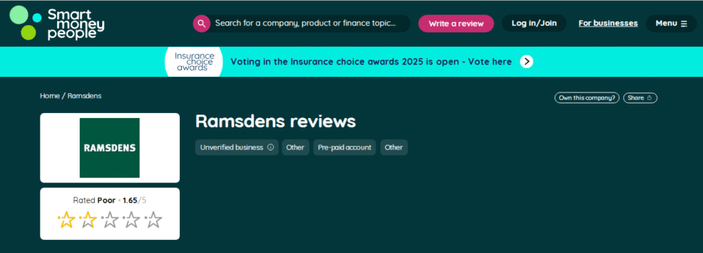 Ramsdens Jewellery Review On Smart Money People