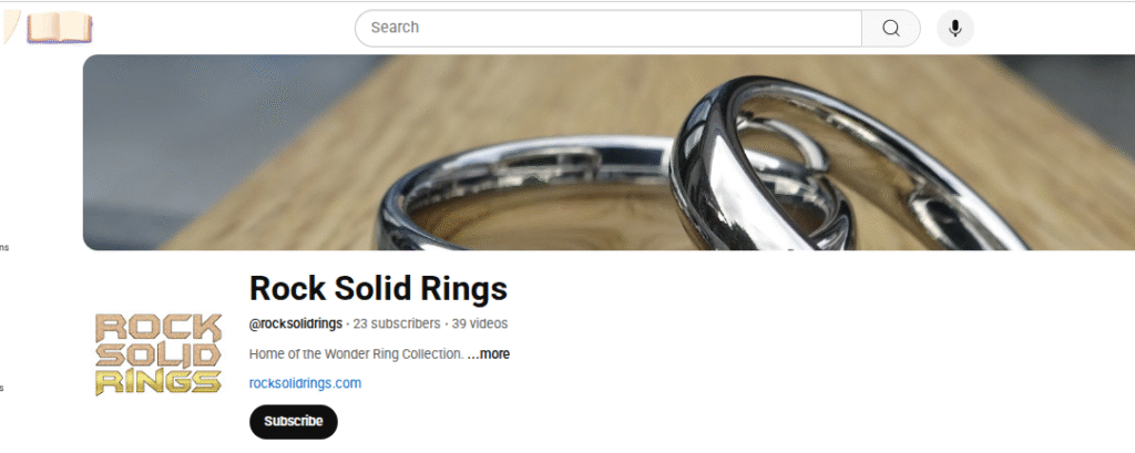 Rock Solid Rings YouTube Channel