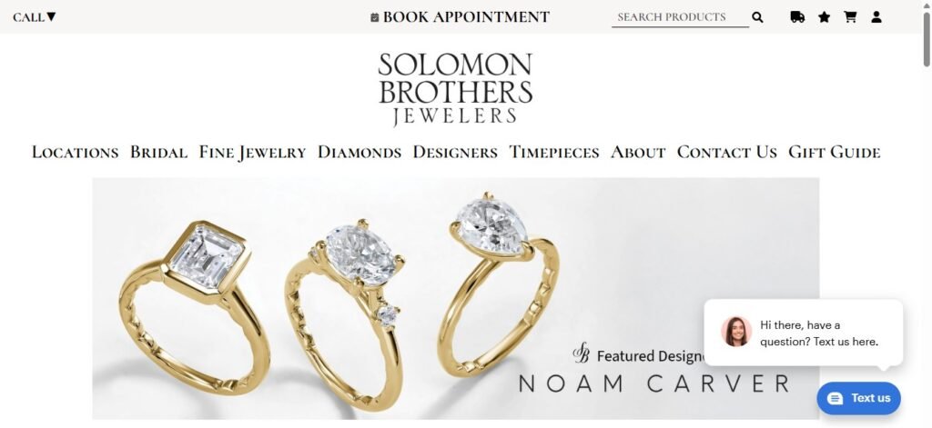 Solomon Brothers Jewelers Homepage Image