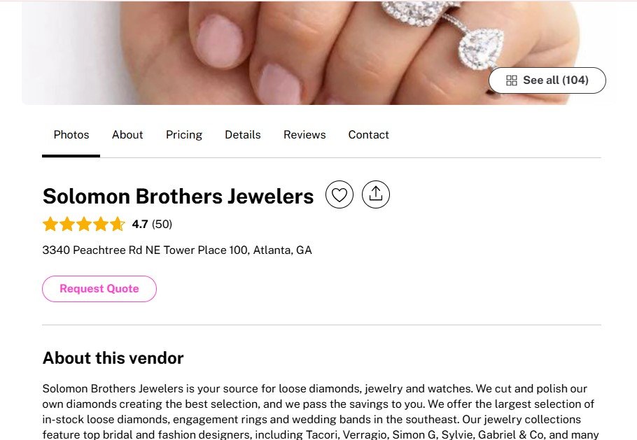 Solomon Brothers Jewelers Reviews On theknot