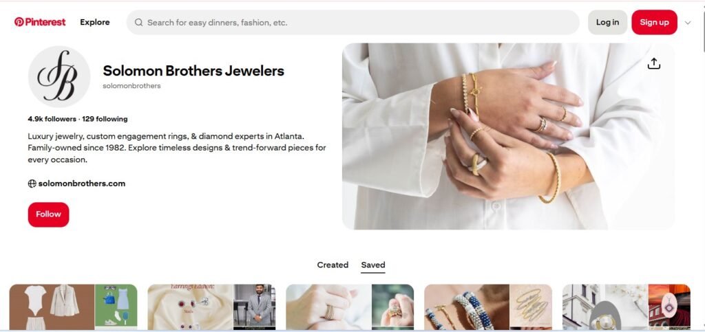 Solomon Brothers Jewelers Pinterest Profile