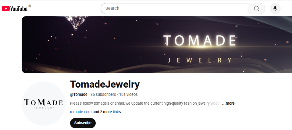 Tomade Jewelry YouTube Channel