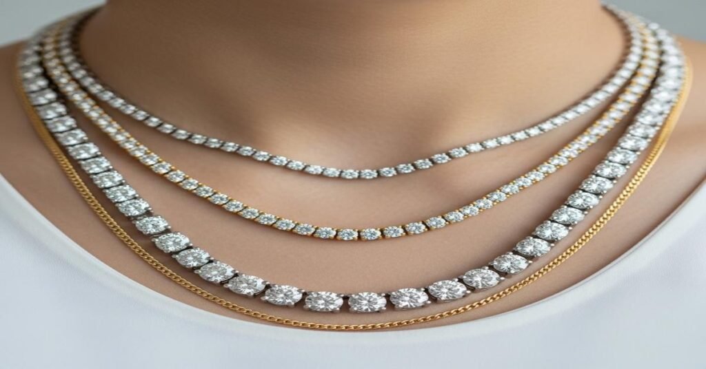 Tennis Necklace Layering: Why One Length Always Looks Wrong