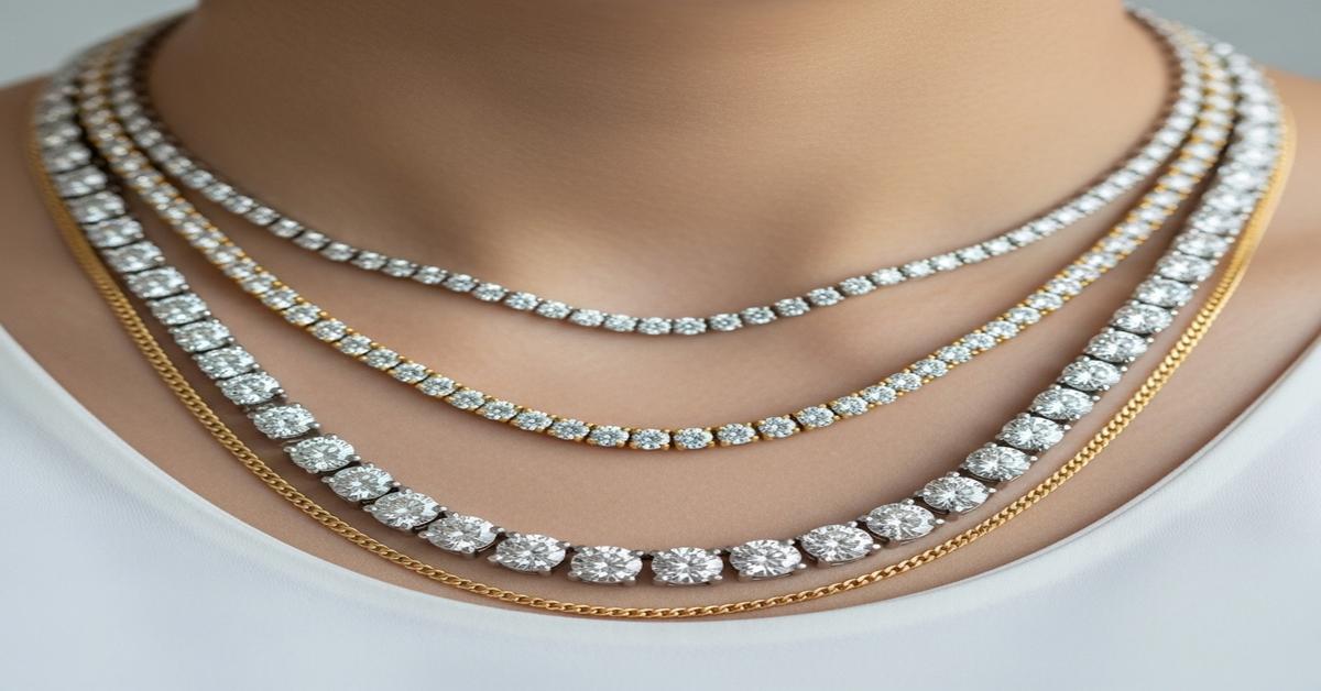 Tennis Necklace Layering: Why One Length Always Looks Wrong