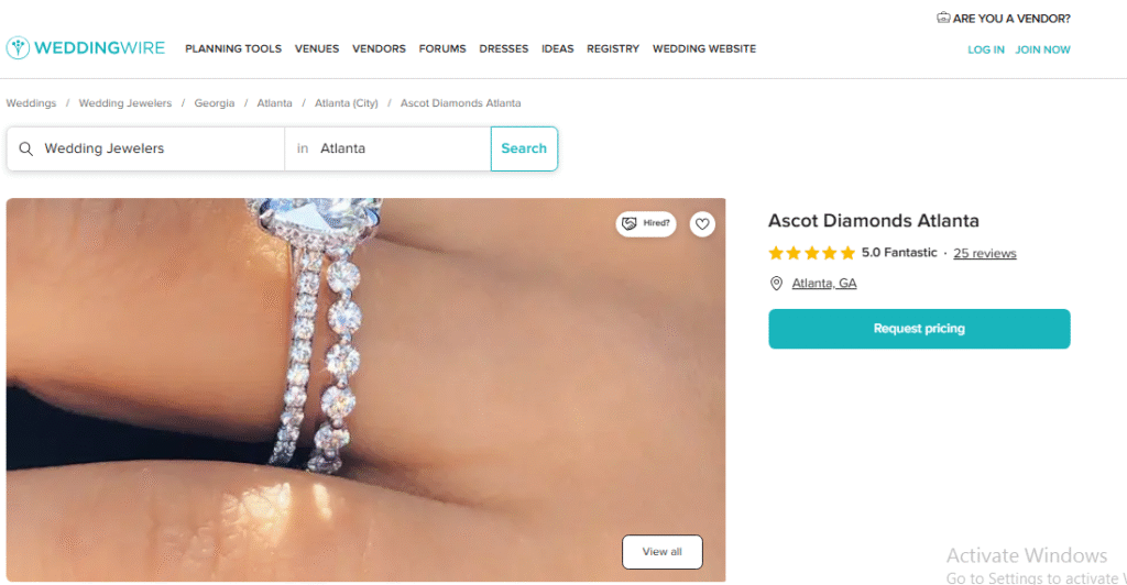 Ascot Diamonds Reviews On WeddingWire