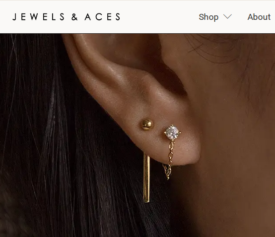 Jewels & Aces Website Homepage