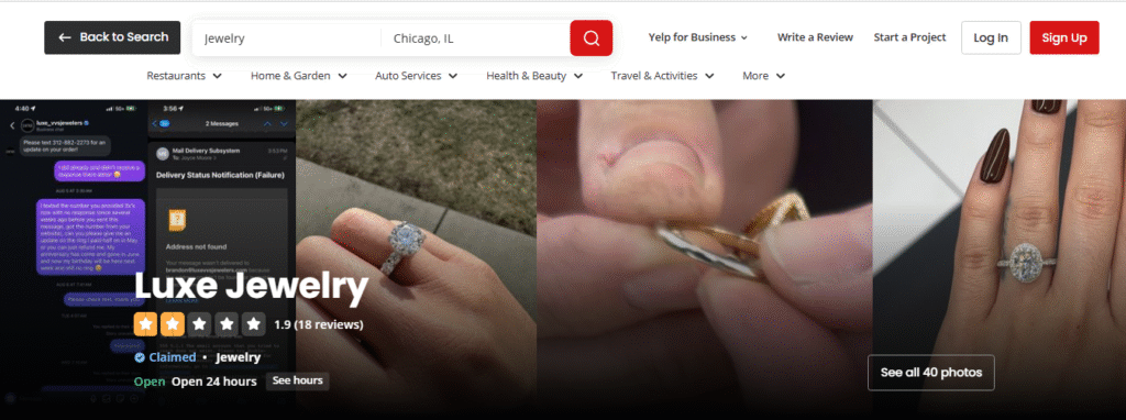 Luxe Jewelry Review On Yelp