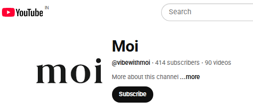 Moi Jewellery YouTube Channel