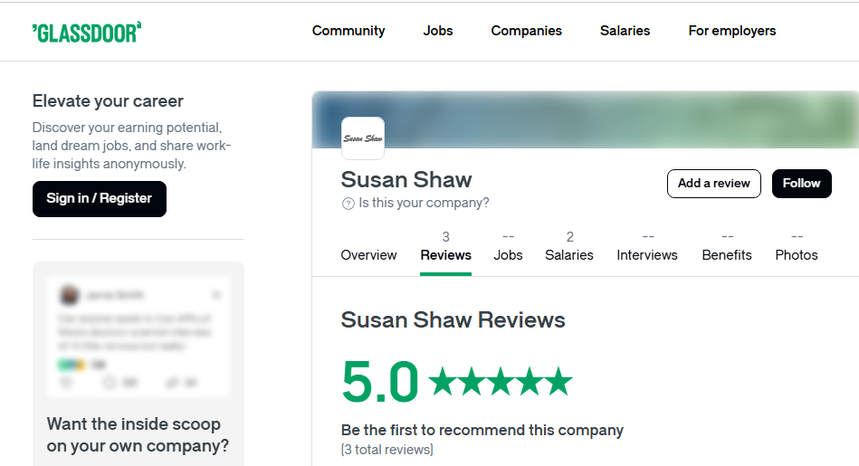 Susan Shaw Jewelry Review On Glassdoor